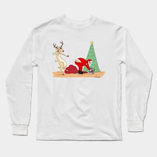 Santa's Crack Long Sleeve T-Shirt